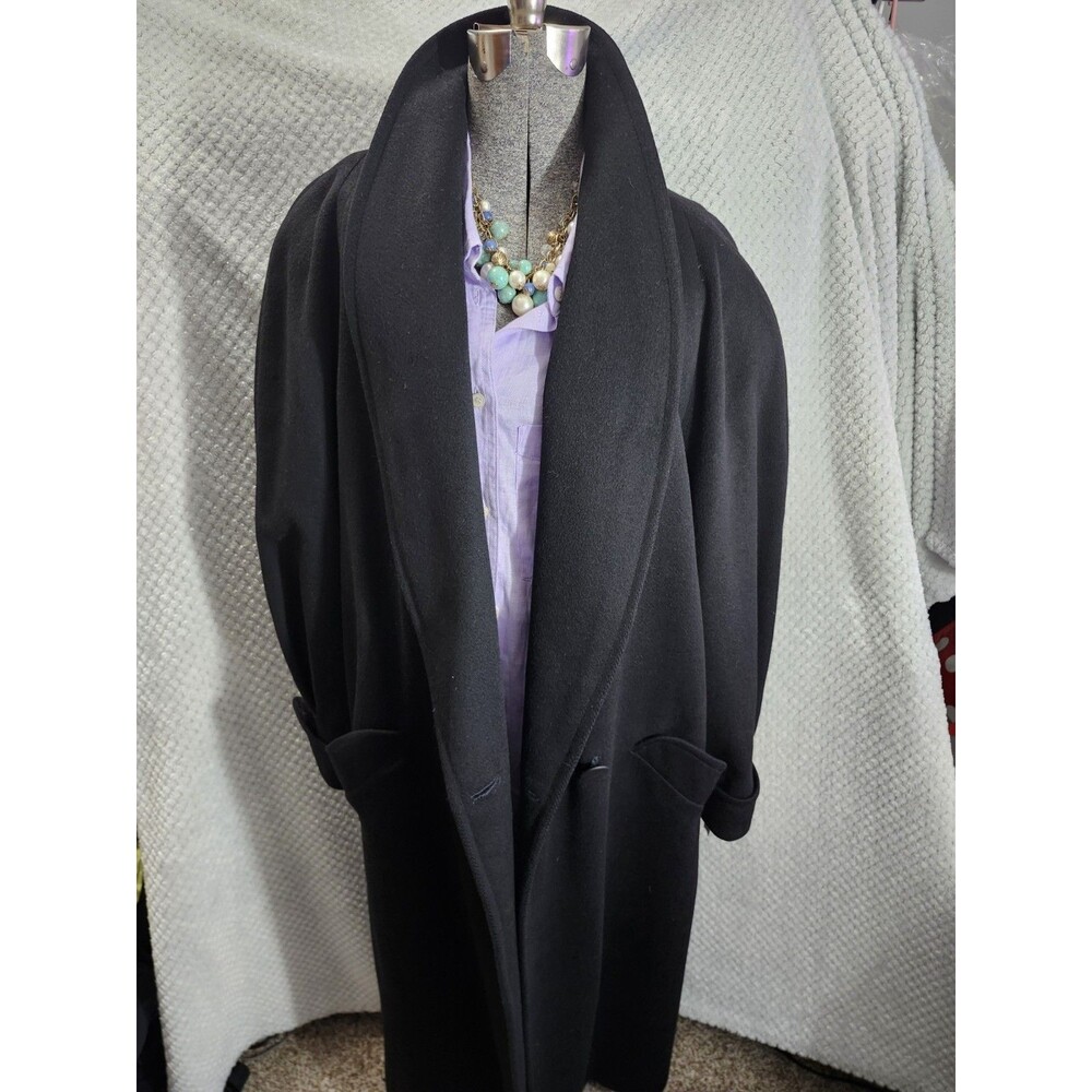 Ashley Scott Vintage Wool Coat Womens Vintage Long Overcoat Classic USA XL - Picture 2 of 5